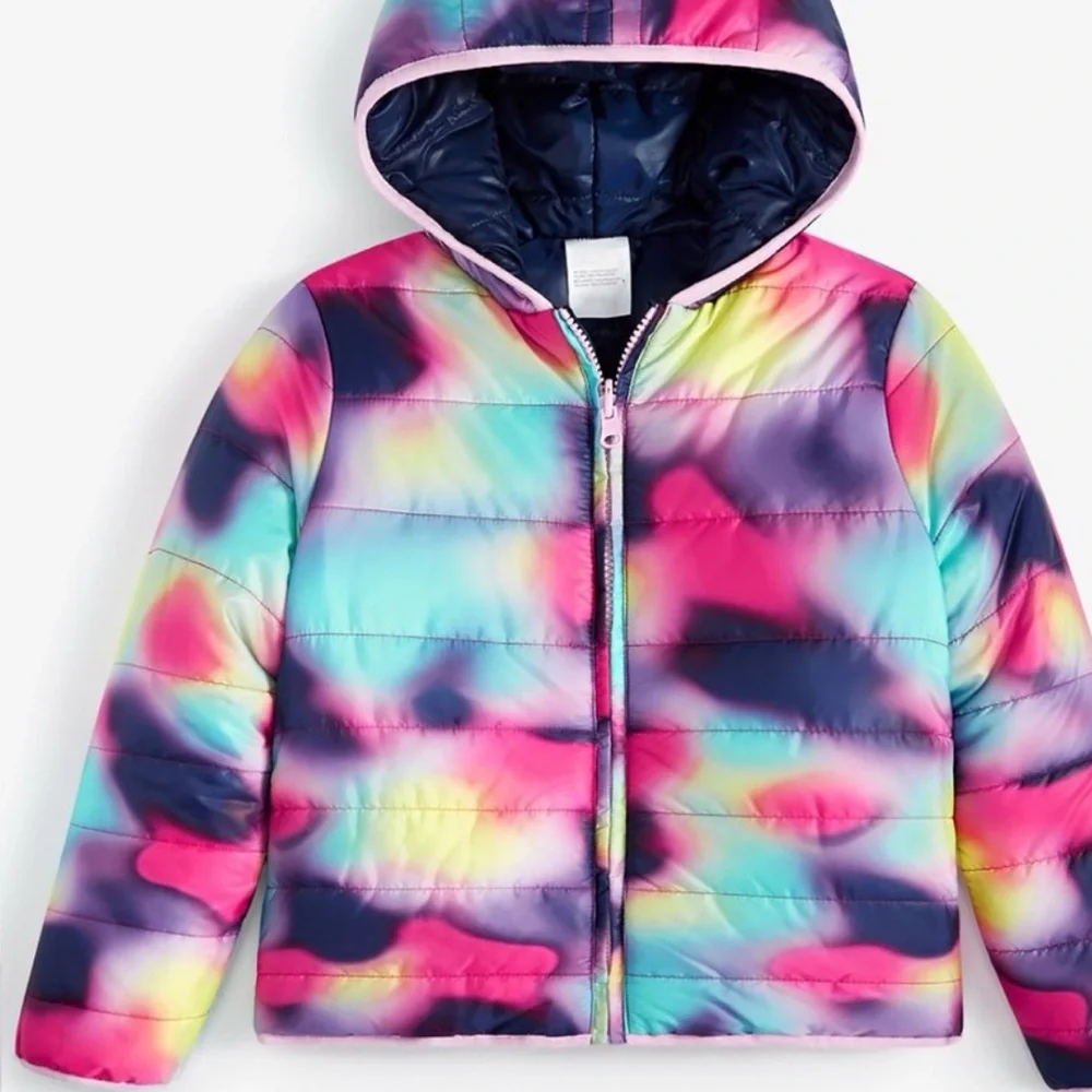 EPIC THREADS NWT rainbow Reversible toddler girl coat